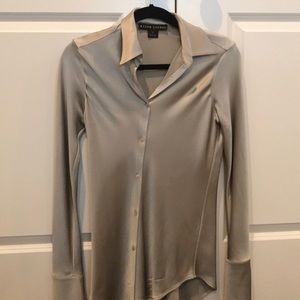 Ralph Lauren Black Label Silver Black Blouse